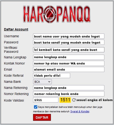 cara daftar poker online di pkv games